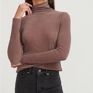 Express Mock Neck Long Sleeve Tee